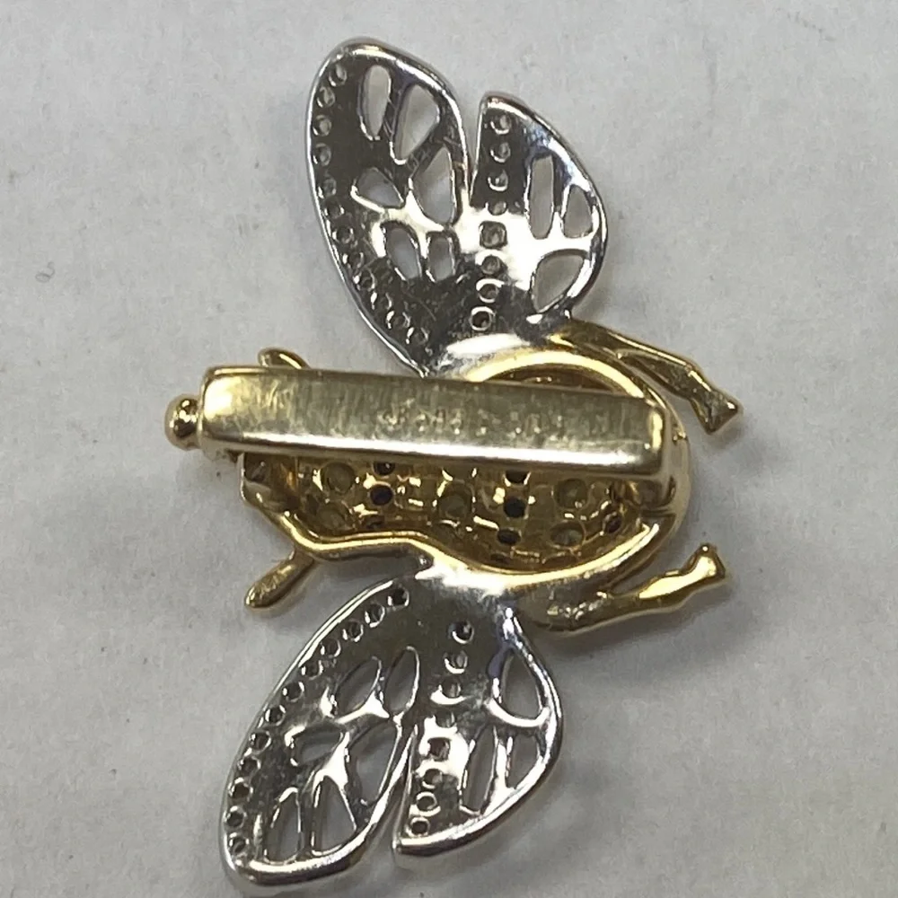 Bangle Bracelet Diamonds 14K Gold - Picture 12 of 14